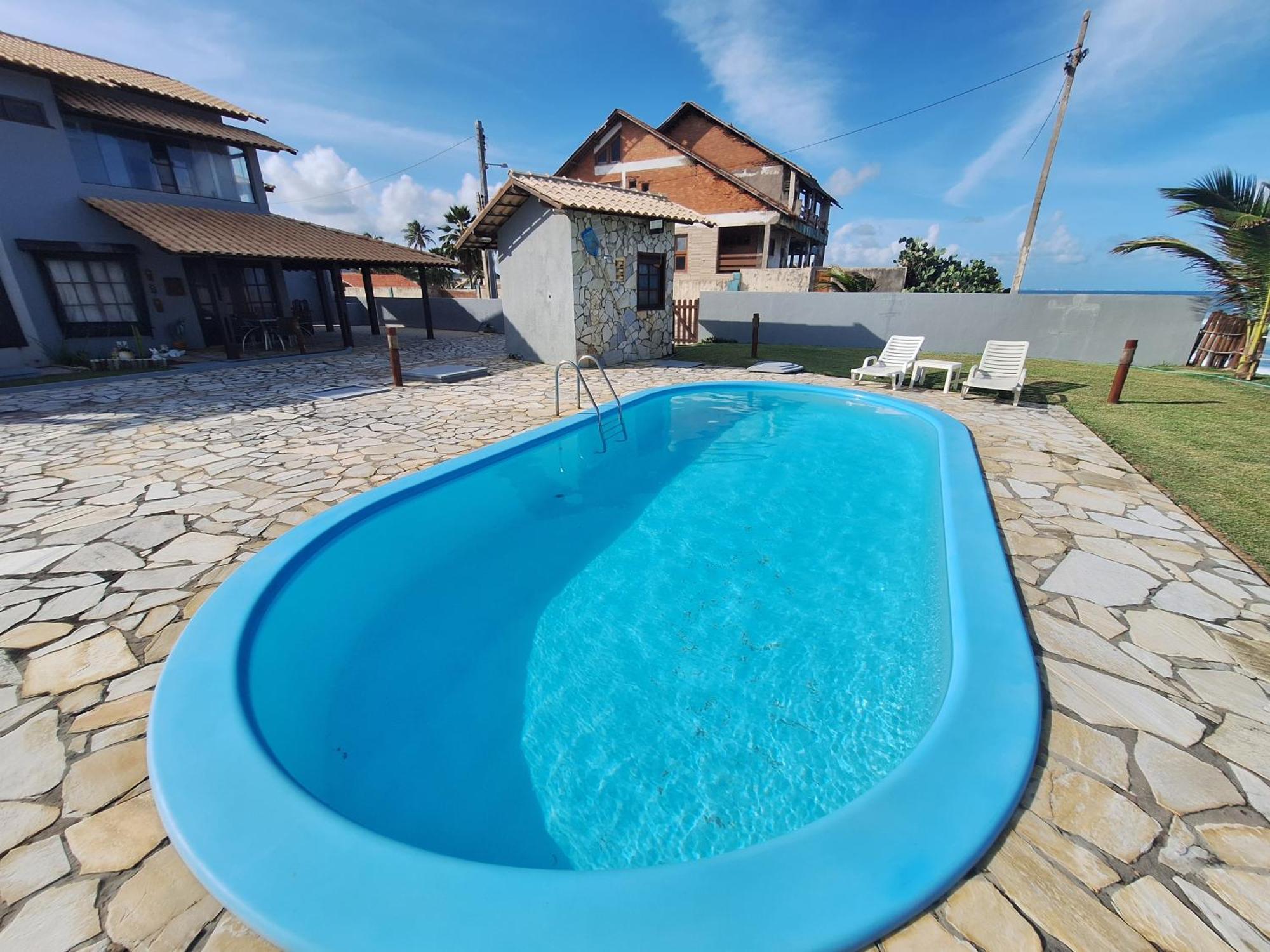 Condominio Exclusivo A Beira Mar - Casa De 04 Quartos Com Piscina E Churrasqueira Barra de São Miguel Extérieur photo